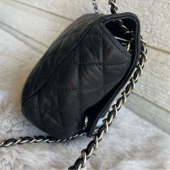 MICHAEL KORS Black Flap Cheyenne Crossbody Quilted Chain Shoulder Bag Mercer - Picture 5 of 13